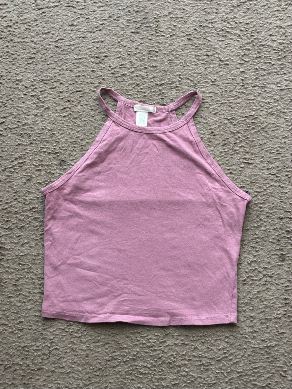 Women’s Pink Halter Crop Tank Top